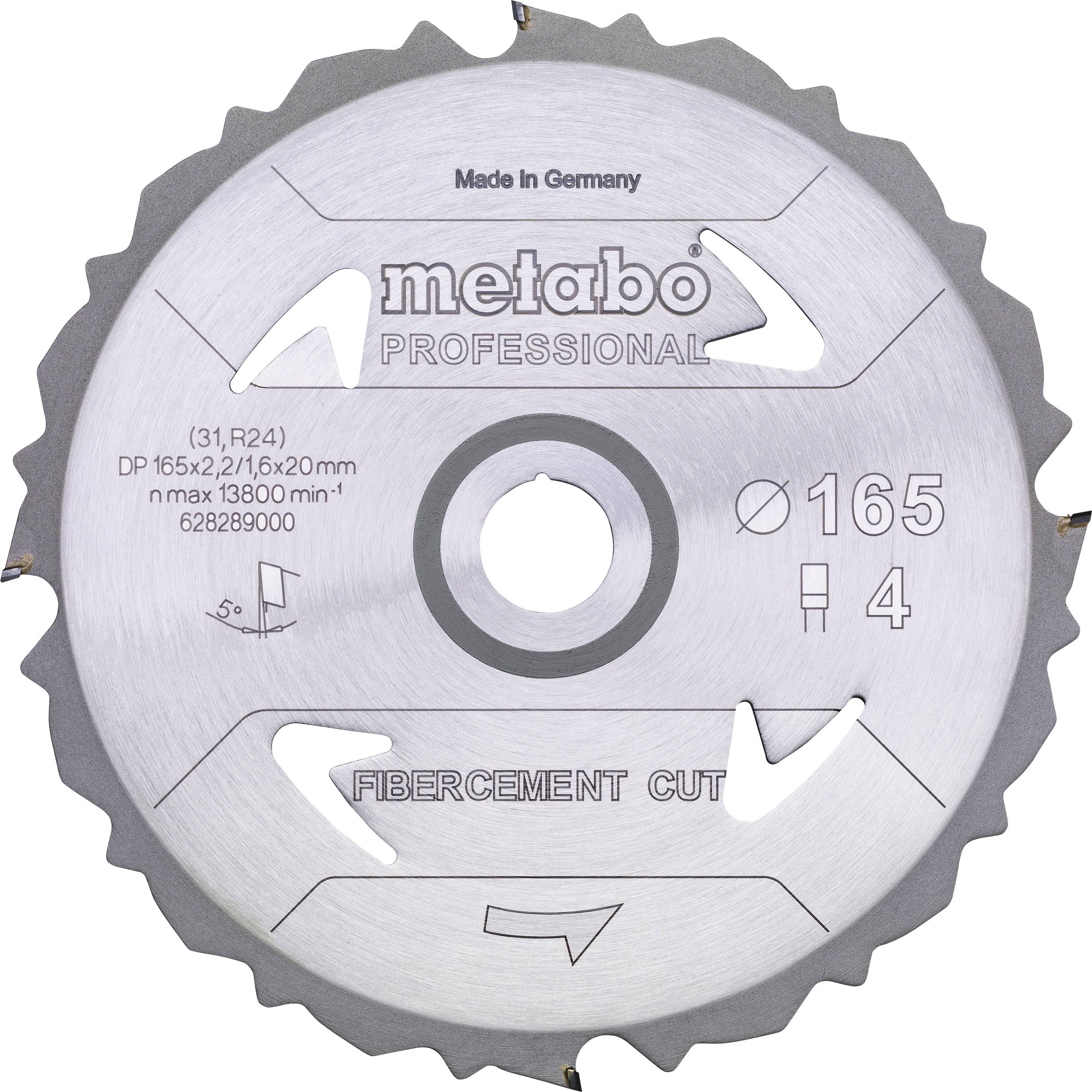 Metabo FIBERCEMENT CUT PROFESSIONAL 628297000 Kreissägeblatt 190 x 30 x 1.6 mm Zähneanzahl: 4 1 St.