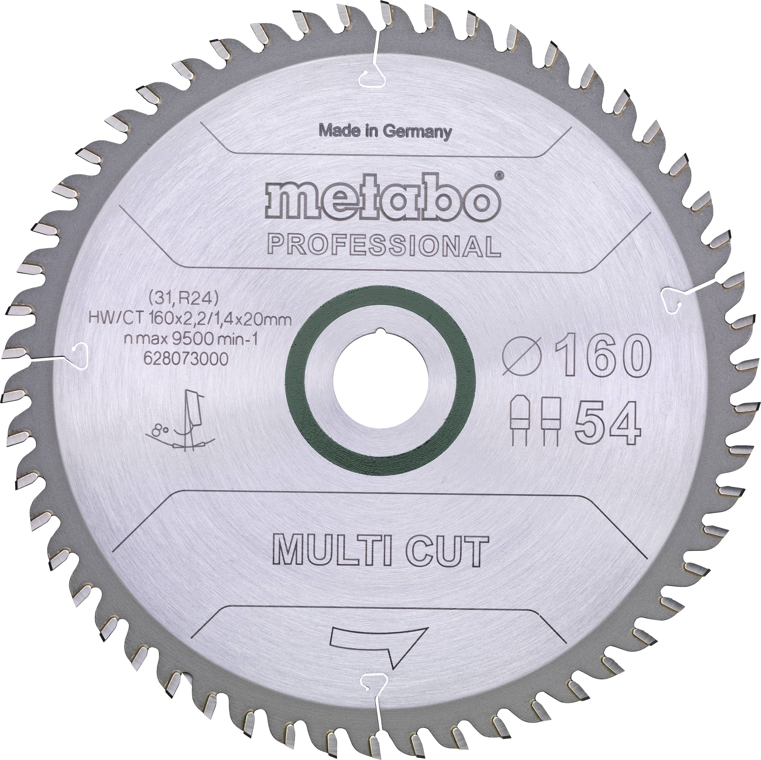 Metabo MULTI CUT PROFESSIONAL 628293000 Kreissägeblatt 165 x 20 x 1.4 mm Zähneanzahl: 54 1 St.