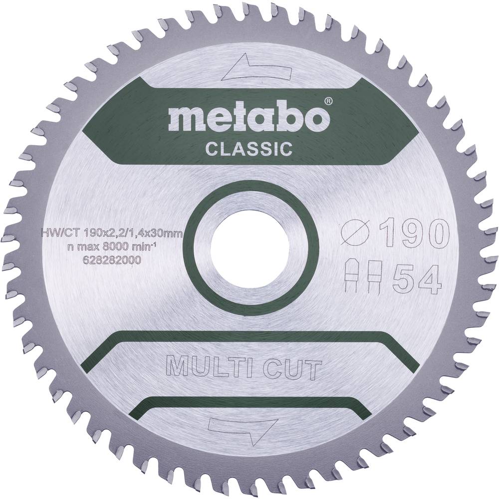 Metabo MULTI CUT CLASSIC 628658000 Cirkelzaagblad 160 x 20 x 1.4 mm Aantal tanden: 42 1 stuk(s)