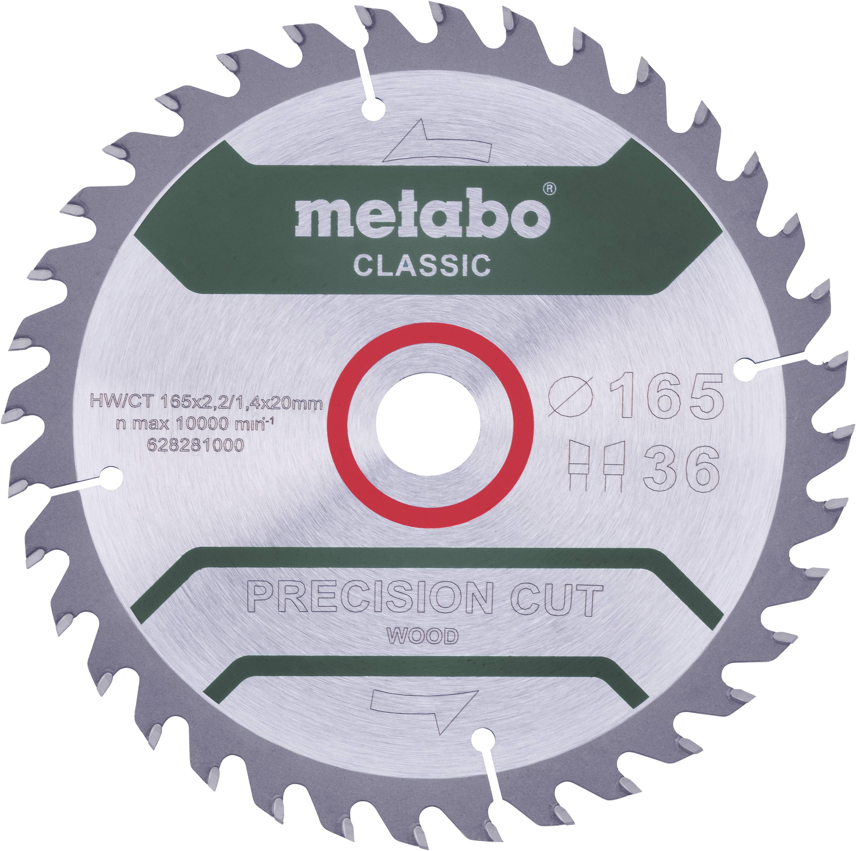 Metabo PRECISION CUT WOOD CLASSIC 628659000 Kreissägeblatt 160 x 20 x 1.4 mm Zähneanzahl: 36 1 St.