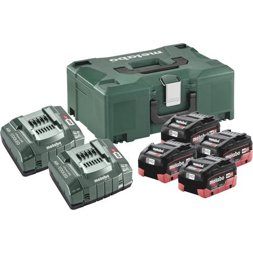 Metabo Basic Set 4 x LiHD 8.0 Ah + ASC 145 Duo BASIS SET 4 X LIHD 8.0 AH + 2 X ASC 145 + METALOC 685135000
