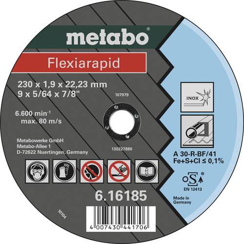 Thumbnail - Metabo Flexiarapid 616185000 Trennscheibe gerade 230 mm 25 St. Metall