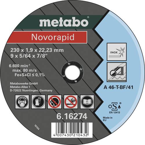 Thumbnail - Metabo Novorapid 616274000 Trennscheibe gerade 230 mm 25 St. Metall