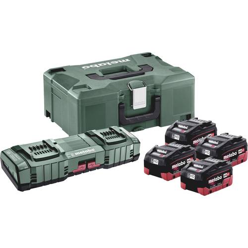 Thumbnail - Metabo Basic-Set 4x LiHD 5.5Ah ASC 145 DUO Akkupack-Ladegerät 685180000 inkl. 4. Akku, inkl. Koffer