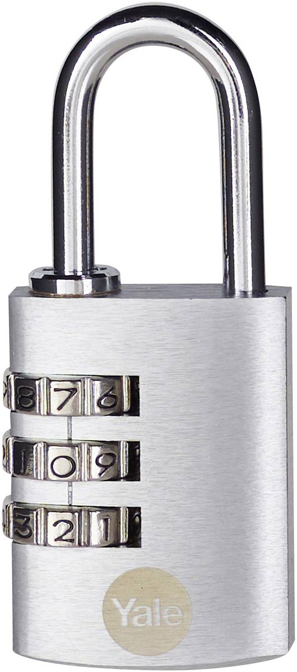YALE Y151B/30/125/1 Vorhängeschloss 30 mm    Silber Zahlenschloss
