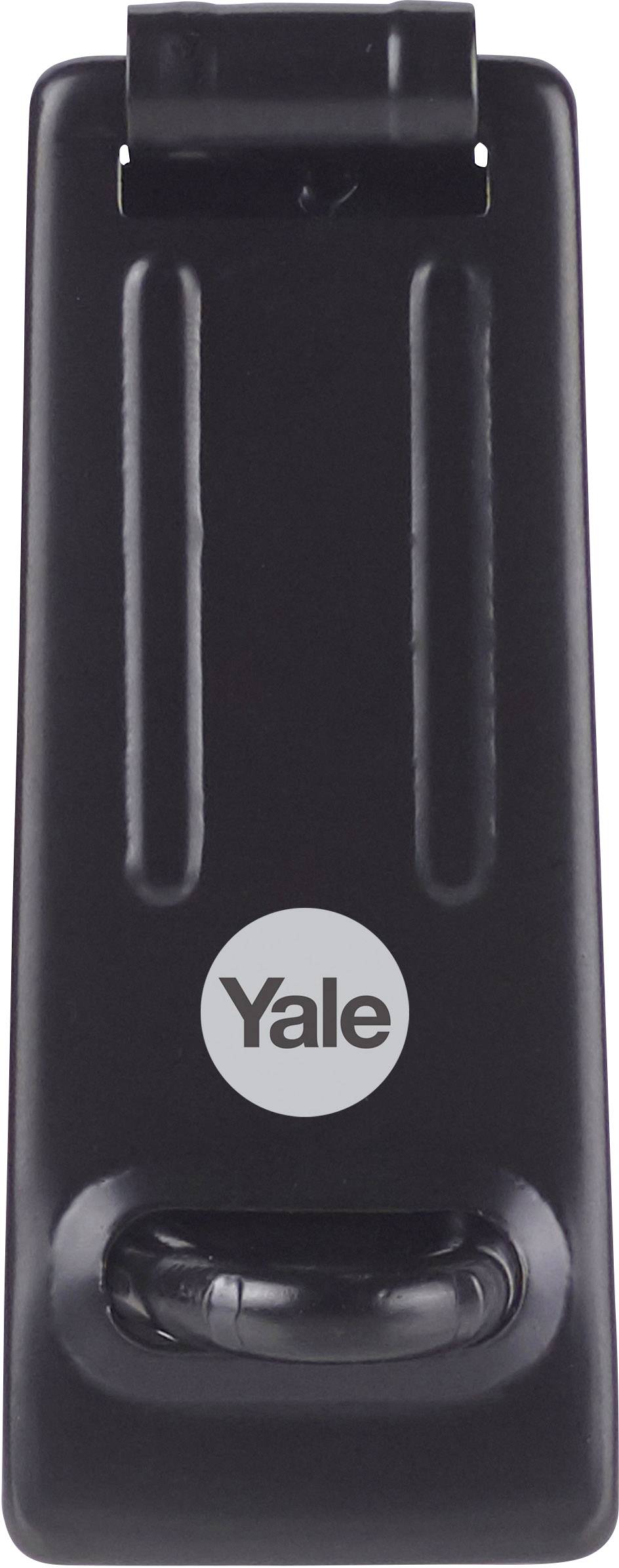 Ein schwarzer Schließbügel mit dem Logo 'Yale'. Der Bügel ist geschlossen.
