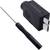 'Schwarzer USB-Doppelstecker mit abnehmbarem Schraubendreher.'