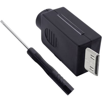 Quadrios 2001C218 HDMI-Steckverbinder Stecker, gerade Polzahl (num): 20  Schwarz 1 St. 