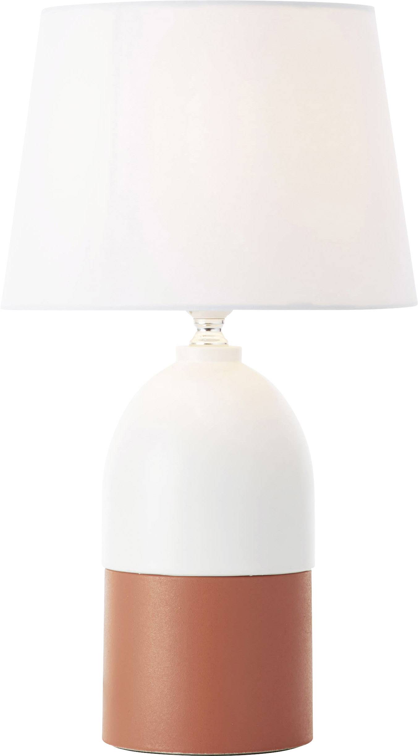 Brilliant Margaux 98842/41 Tischlampe E27 60 W Terracotta, Weiß