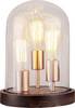 Brilliant Indus HK15353S76 Tischlampe E27 75 W Holz (dunkel), Kupfer