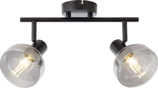 Brilliant 82713/06 Reflekt Deckenleuchte  E14  18 W Schwarz (matt), Glas matt