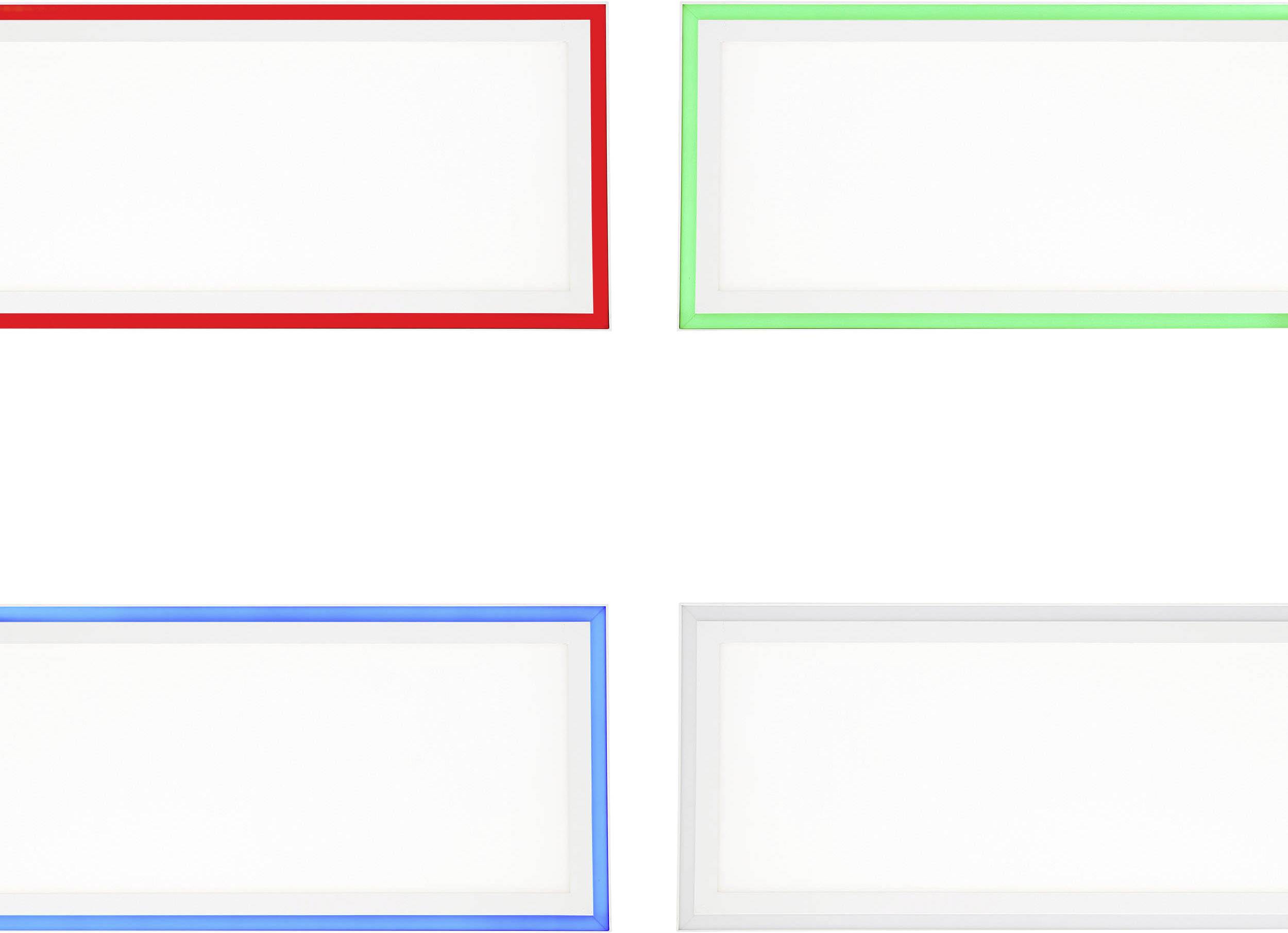Vier rechteckige Rahmen in den Farben Rot, Grün, Blau und Grau auf weißem Hintergrund, ohne weiteren Inhalt.