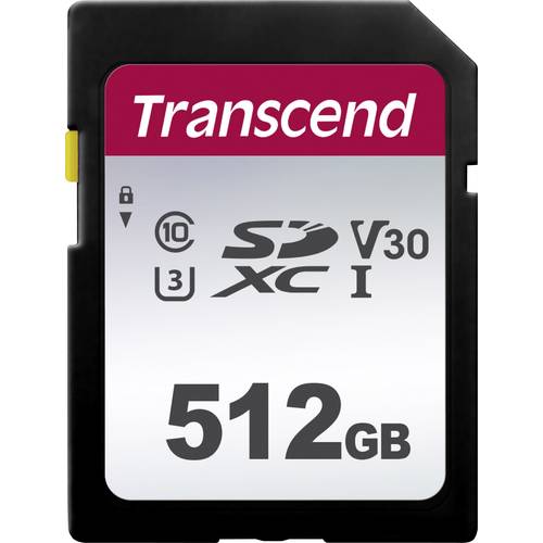 Transcend Premium 300S SDXC-Karte 512 GB Class 10, UHS-I, UHS-Class 3, v30 Video Speed Class
