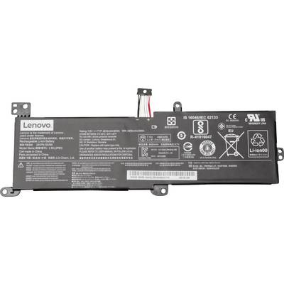 Laptop-Akku mit Markenname Lenovo, Modellnummer, Herstellerhinweisen und Zertifizierungssymbolen sichtbar auf der Vorderseite.