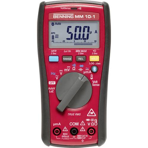 Benning MM 10-1 Hand-Multimeter kalibriert (DAkkS-akkreditiertes Labor) digital Datenlogger CAT IV 600 V Anzeige (Counts...