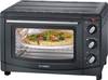 Severin TO 2068 Minibackofen mit manueller Temperatureinstellung, Timerfunktion, kabelgebunden, mit Grillspieß, Umluft-Funktion, mit Pizzastein 20 l