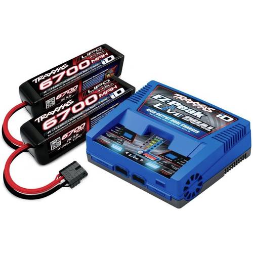 Traxxas EZ-Peak Live Dual +2x LiPo-Akku Modellbau-Ladegerät 26 A LiPo, NiMH Minus-Delta-U Abschaltung, Akkuerkennung, Te...