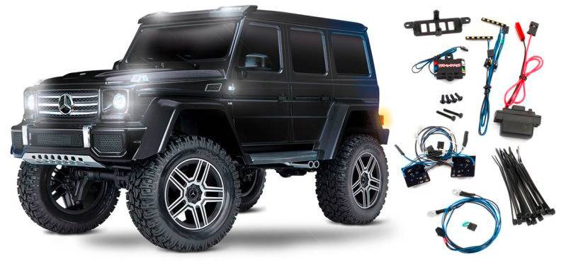 Traxxas TRX 4 Mercedes G500 mit Licht Set Brushed 1:10 RC Traxxas Mercedes G 4x4 Brushed RC Modellauto Elektro Crawler