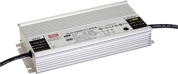 MEAN WELL HLG-480H-C1400A LED-Treiber Konstantstrom 480 W 700 - 1400 mA 171 - 343 V/DC einstellbar, nicht dimmbar, Überlastschutz, Überspannung, Outdoor, PFC-Schaltkreis 1 St.