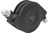 Renkforce RF-4476386 RJ45 Patchkabel CAT 6a U/FTP 1.50 m Schwarz Flache Ausführung, inkl. Aufroller 1 St.