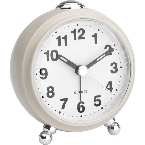 TFA Dostmann 60.1030.09 Quarz Wecker Beige Alarmzeiten 1