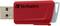 Roter USB-Stick mit dem Logo 'Verbatim' auf der Oberseite.
