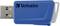 Blauer USB-Stick mit aufgedrucktem 'Verbatim'-Logo, geeignet zur Datenspeicherung und -übertragung; rechteckige Form mit Verschlusskappe.