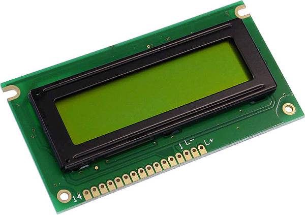 Display Elektronik LCD-Display   Gelb-Grün 16 x 2 Pixel (B x H x T) 84 x 44 x 6.5 mm DEM16217SYH
