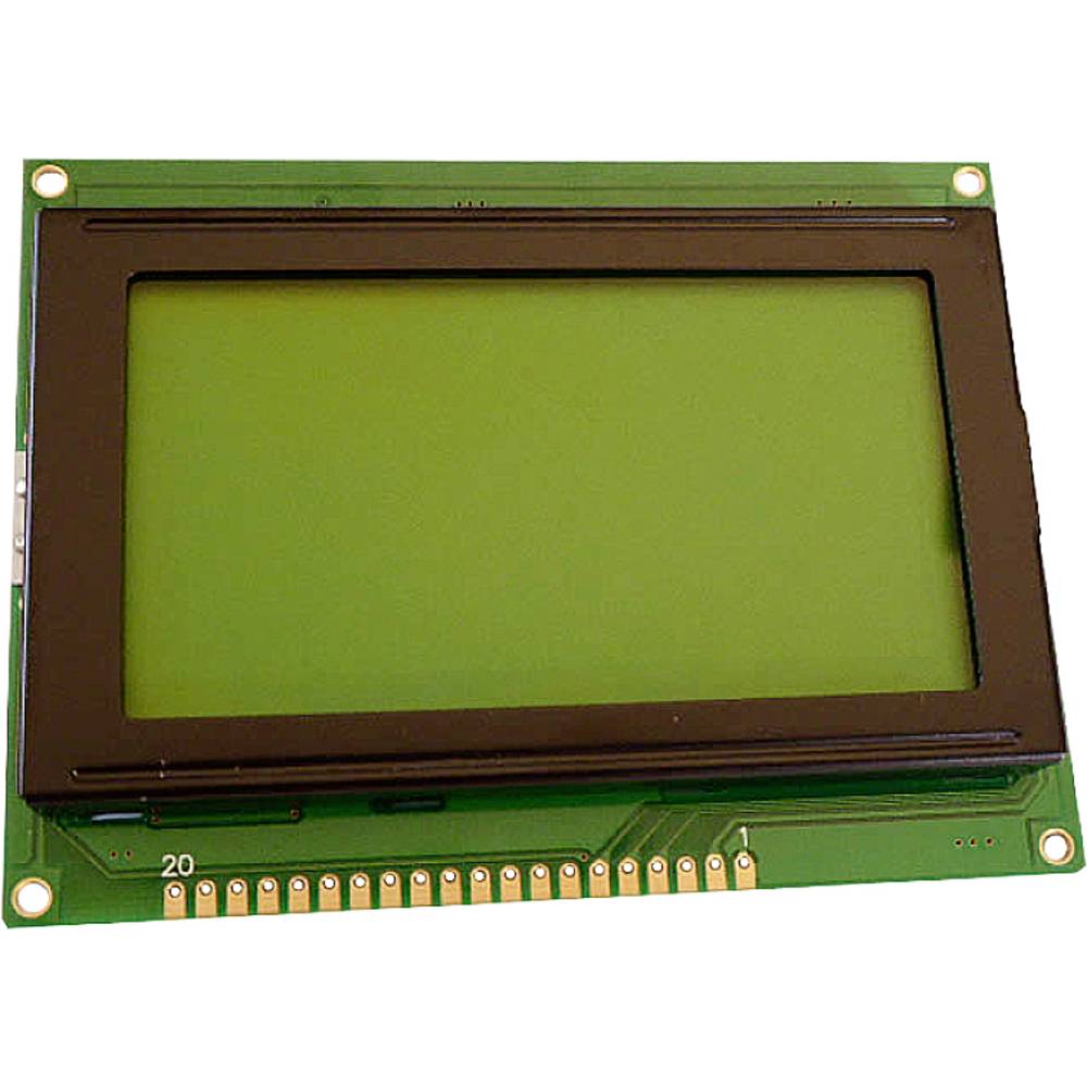 Display Elektronik LC-display Zwart Geel-groen 128 x 64 Pixel (b x h x d) 93 x 70 x 10.8 mm