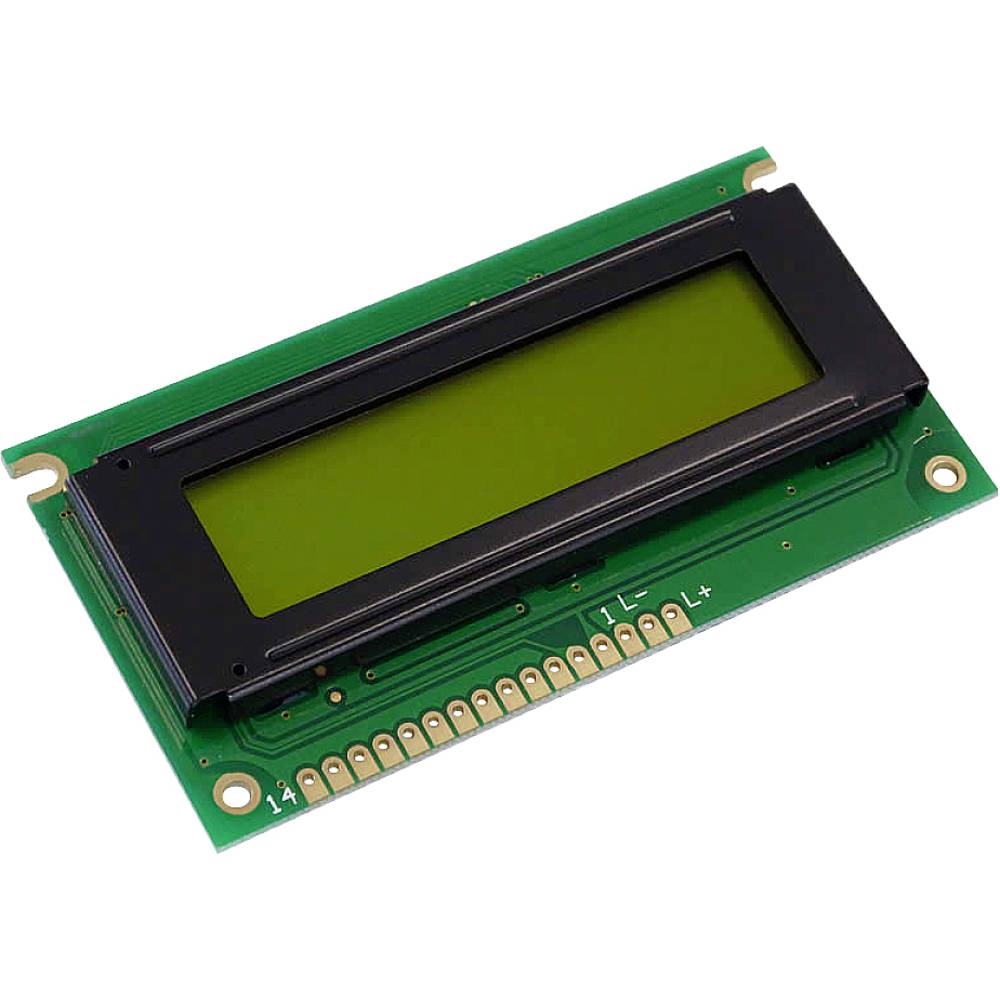 Display Elektronik LC-display Geel-groen 16 x 2 Pixel (b x h x d) 84 x 44 x 7.6 mm DEM16217SYH-PY