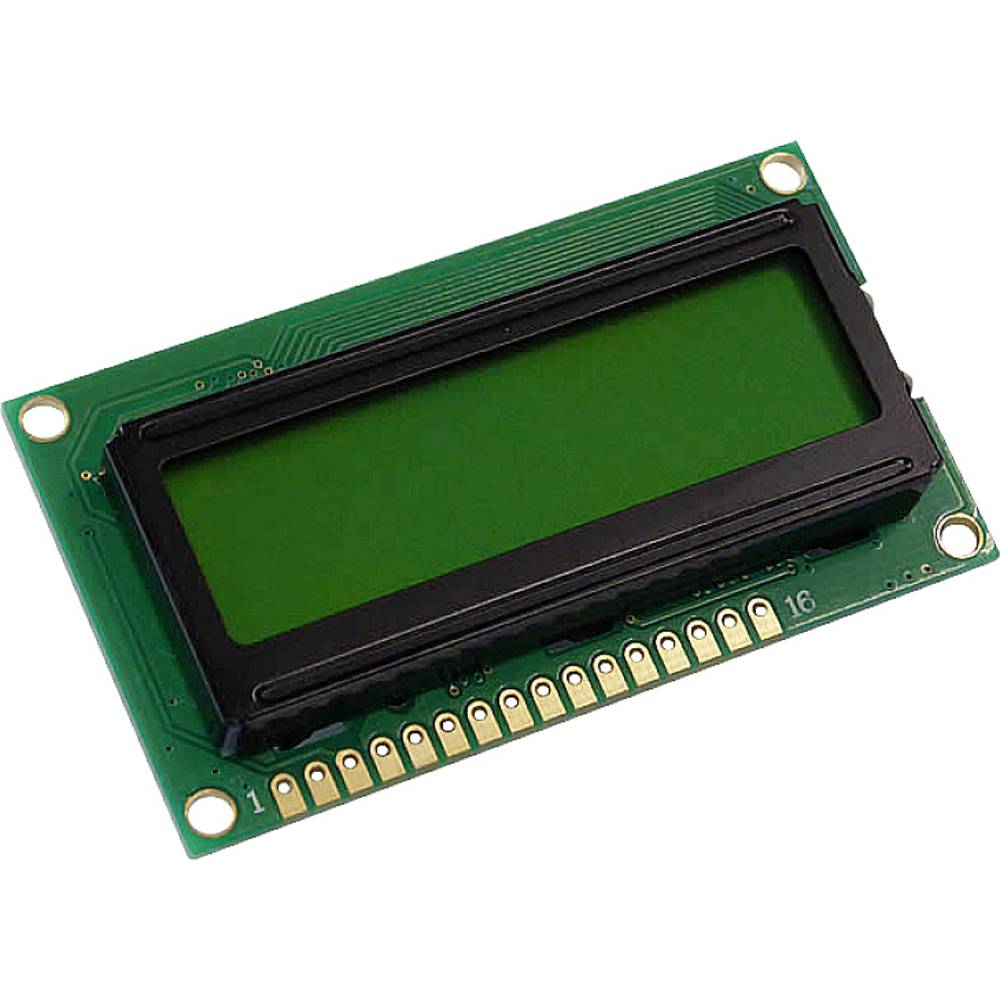 Display Elektronik LC-display Geel-groen 16 x 2 Pixel (b x h x d) 65.5 x 36.7 x 9.6 mm DEM16226SYH-LY
