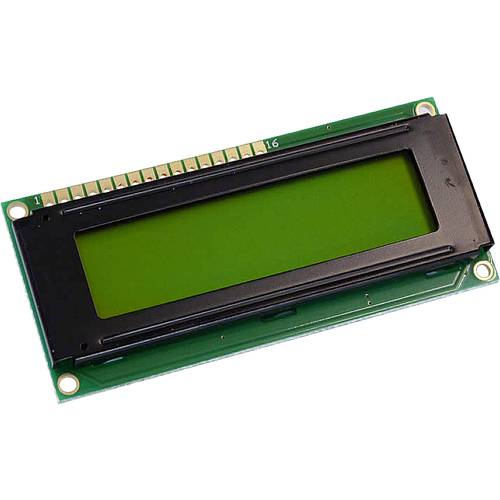 Display Elektronik LCD-Display Gelb-Grün 16 x 2 Pixel (B x H x T) 80 x 36 x 7.6 mm DEM16216SYH-PY