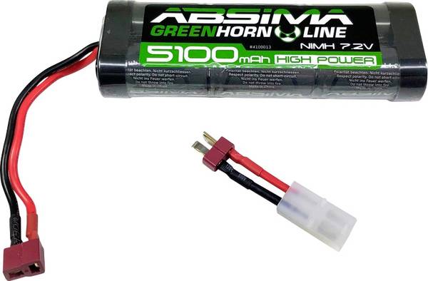 Absima Modellbau-Akkupack (NiMh) 7.2 V 5100 mAh Zellen-Zahl: 6  Hardcase T-Buchse, Tamiya-Buchse