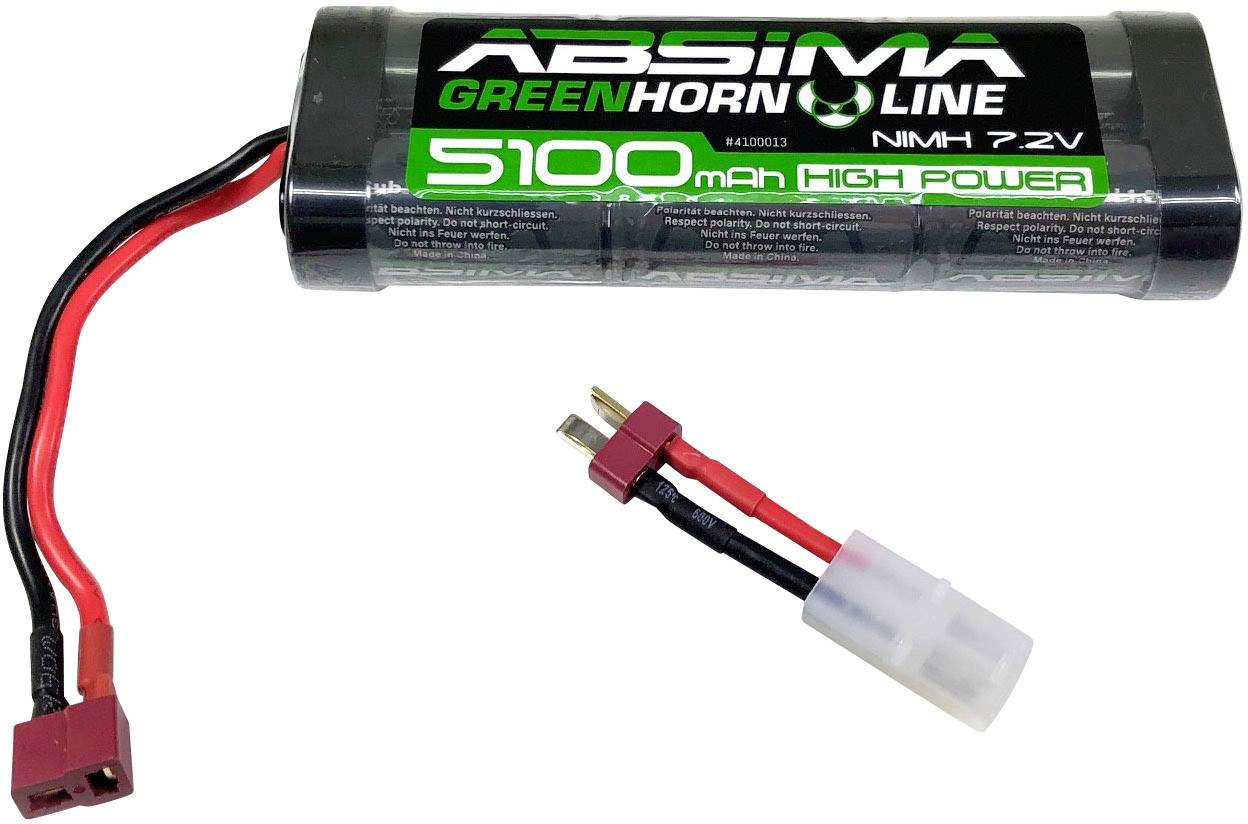 ABSIMA Modellbau-Akkupack (NiMh) 7.2 V 5100 mAh Zellen-Zahl: 6 Hardcase T-Buchse, Tamiya-Buchse