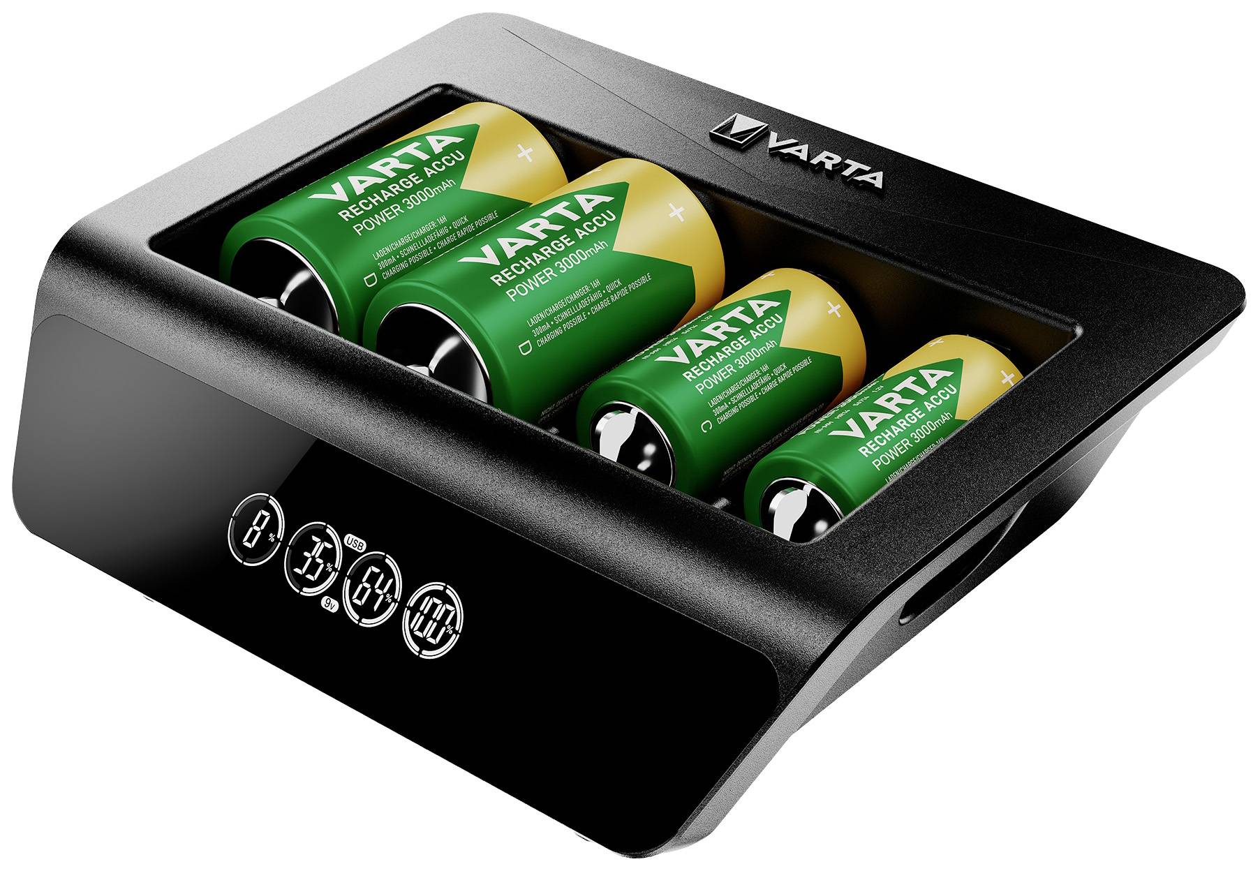Varta LCD Universal Charger+ Rundzellen-Ladegerät NiMH Micro (AAA 