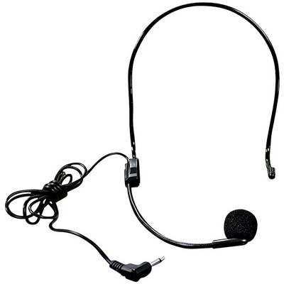 Schwarzes Headset mit Mikrofon und 3,5-mm-Klinkenstecker. Geeignet für freihändige Kommunikation, Büroumgebungen oder Callcenter.