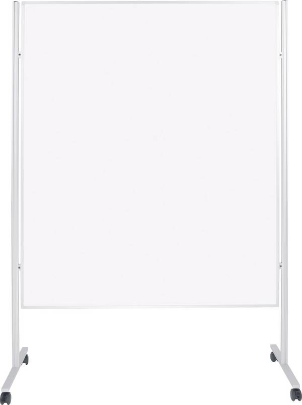 magnetoplan Moderationstafel  (B x H) 120 cm x 150 cm Stahlblech Weiß beidseitig verwendbar, beschriftbar, höhenverstellbar, magnethaftend 1201100M