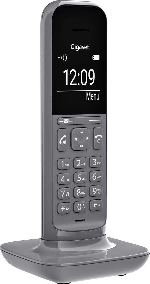 Gigaset CL390HX DECT/GAP Zusätzliches Mobilteil  Babyphone, Freisprechen, für Hörgeräte kompatibel Dunkelgrau