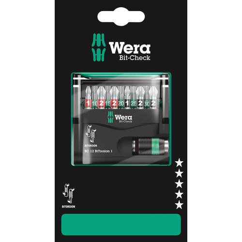 Wera Bit-Check 12 BiTorsion 1 SB 05136385001 Bit-Set 1/4 (6.3 mm) inkl. Bithalter