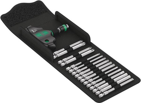 Wera Kompakt 400 05057470001 Bit-Set 15teilig 1/4" (6.3 mm) Haltefunktion, Schnellwechselfutter
