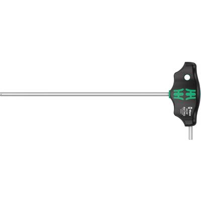 Ein langer Schraubendreher mit T-Griff und grün-schwarzem Design, eingesetzt für präzise Arbeiten an schwer zugänglichen Stellen.
