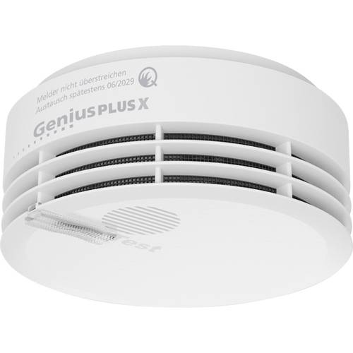Hekatron Genius Plus X 2020 Funk-Rauchwarnmelder inkl. 10 Jahres-Batterie, auf Funk umrüstbar batteriebetrieben (Ø x H) ...