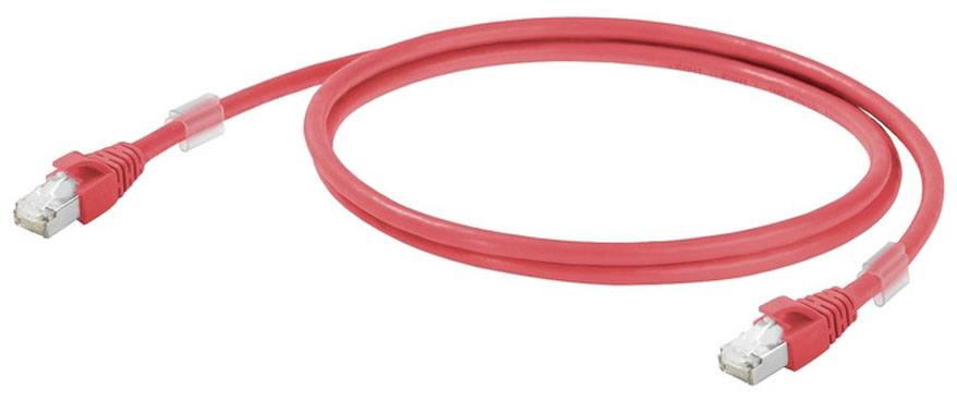Weidmüller 1166030100 RJ45 Netzwerkkabel, Patchkabel CAT 6a S/FTP 10.00 m Rot Flammwidrig 1 St.