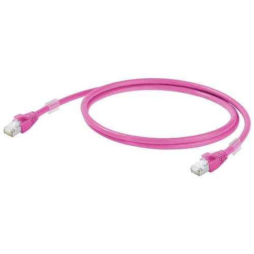 Thumbnail - Weidmüller 1201270150 RJ45 Netzwerkkabel, Patchkabel CAT 6a S/FTP 15.00 m Magenta Flammwidrig 1 St.