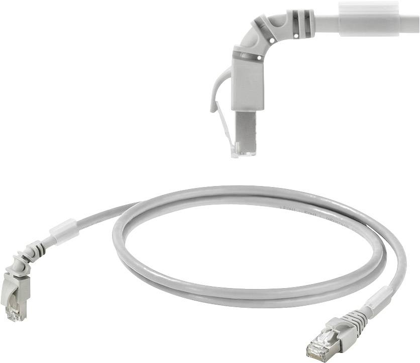 Weidmüller 1233160100 RJ45 Netzwerkkabel, Patchkabel CAT 6a S/FTP 10.00 m Grau Flammwidrig 1 St.
