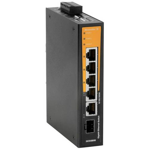 Thumbnail - Weidmüller IE-SW-BL05T-4GT-1GS Industrial Ethernet Switch 5 Port