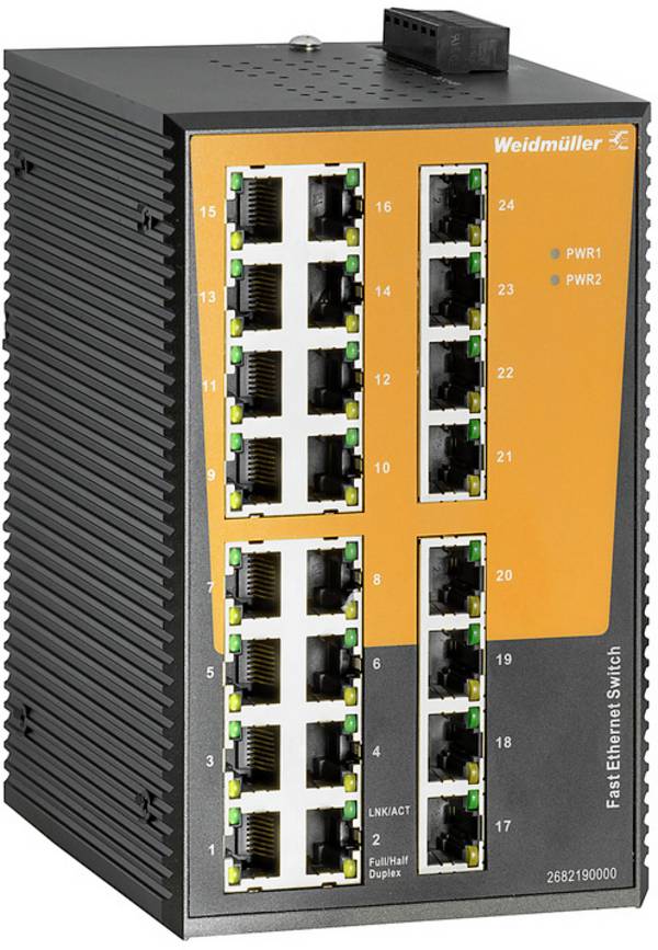 Weidmüller 2682190000 IE-SW-EL24-24TX Industrial Ethernet Switch 24 Port 100 MBit/s