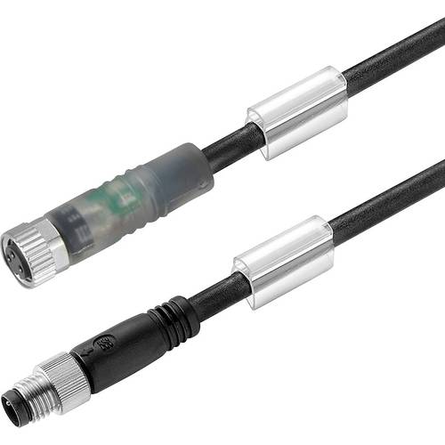 Weidmüller 1550230100 Sensor-/Aktor-Steckverbinder, konfektioniert M8 Stecker, gerade, Buchse, gerade 1.00 m Polzahl Sen...
