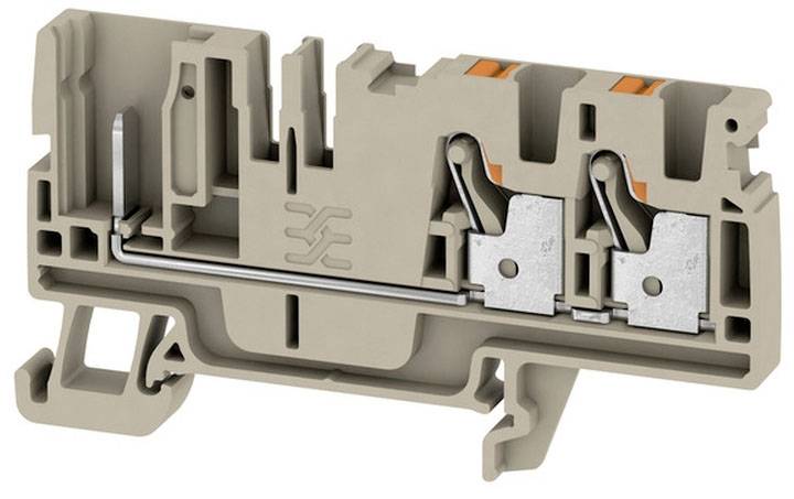 Weidmüller 2540070000 Durchgangsreihenklemme 6.1 mm Push-In-Klemme, Steckanschluss Beige 50 St.