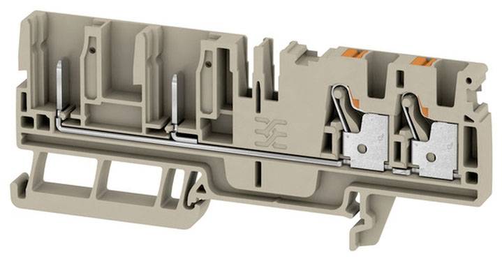 Weidmüller 2540090000 Durchgangsreihenklemme 6.1 mm Push-In-Klemme, Steckanschluss Beige 50 St.